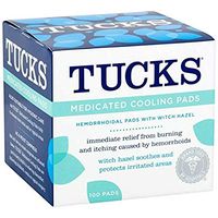 Tucks, Medicated Cooling Pads, 4Packs (100 Pads Each) Soothes and Protects Irritated Areas Tucks Medicated