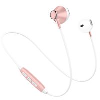 Wireless Headphones, Lightweight Sport Earphone, HiFi Stereo Magnetic Earbuds Bluetooth Headphones, Tangle Free, HD Buit-in Mic, Support 2 Devices, Sweatproof, for Jogging, Running, Gym (Rose Gold)
