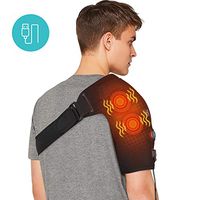 Shoulder Vibration Massage Heating Pad, Massaging Heated Shoulder Wrap Brace Shoulder Heat Therapy with 3 Vibration & Temperature Setting for Pain Relief, Frozen Shoulder, Bursitis, Tendonitis, Rotato
