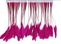 Zucker Feather Products Bleached Stripped Coque Feather, 6 to 8-Inch, Shocking Pink