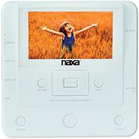 Naxa NTM-1100 DVD/USB Media Recorder with Screen, White, 10.80in. x 7.20in. x 4.00in.