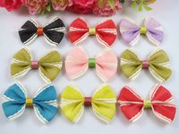 42pcs Satin Ribbon Bow Sewing/Wedding/Appliques Pick Color (Mix)