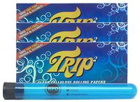 Trip 2 Cellulose Clear Rolling Papers King Size (3 Packs) with Rolling Paper Depot XL KewlTube