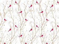 Christmas Themed Tissue Paper 20" x 30" - Woodland Cardinals - 240 Sheets