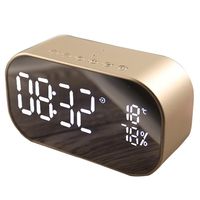 S2 Bluetooth Speaker +Digital Alarm Clock,2 in 1 Wireless Mini Mobile Alarm Clock Speaker Computer Car Subwoofer LCD Screen For Home, Office, Kids