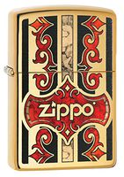 Zippo Logo High Polish Brass Lighter