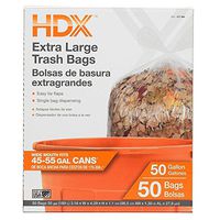 50 gal. Extra Large Clear Trash Bags (50-Count)