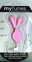 myTunes Retractable Earphones PINK