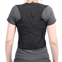 ZJchao Shoulder Back Waist Support Strap, Super Breathable Mesh Panels Adjustable Adult Children Posture Corrector Shoulder Thoracic Lumbar Brace Belt (S)