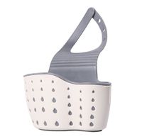 Fine Portable Home Kitchen Hanging Baskets Drainer Rack, Hanging Drain Bag Basket Bath Storage Tools Sink Holder,Soap Sponge Rack,Kitchen Sucker Storage Tool (Beige)