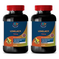 Testosterone Booster Natural Health - LONGJACK - UP Your Size - Male Enhancement - All Natural Formula - Tongkat Herbs Strength Real - 2 Bottles 120 Capsules