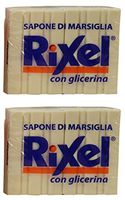 Rixel: Marseille Soap for Laundry, with Glycerin Double Package, 4 X 250g/8.81oz [ Italian Import ]