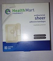 80 ea. Assorted Sizes Antibacterial Sheer Adhesive Bandages