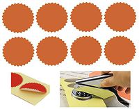 MNYR 100pcs Brown Vintage Embosser Stamp Sealing Blank Certificate Self-Adhesive Seal Stickers