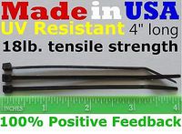 Cable Zip Ties 2000pcs 4" UV Resistant black 18lb Zip Ties - Made in the USA