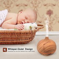 Boddenly Essential Oils Diffuser, 150ml Wood Grain Aroma Diffusers Cool Mist Humidifier, Aromatherapy Machine Ultrasonic Household Silent Air Purification Humidifier