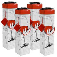 EndlessArtUS Gift Box Wine,Medoc Toast Wine Box Set of 4pcs, EZ Wine Caddy. Easy to Assemble and No Glue Required.