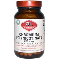 Olympian Labs Chromium Polynicotinate, 200 mcg, 100 Vegetarian Capsules