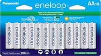 Panasonic BK-3MCCA16FA eneloop AA 2100 Cycle Ni-MH Pre-Charged Rechargeable Batteries, (package includes 16AA blue or 16AA white)
