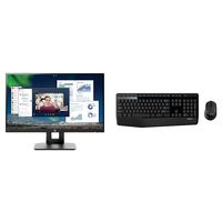 HP 23.8-inch FHD IPS Monitor with Tilt/Height Adjustment and Built-in Speakers(VH240a, Black) & Logitech MK345 Wireless Combo â€" Full-Sized Keyboard with Palm Rest and Comfortable Right-Handed Mouse