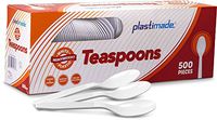 [500 Teaspoons] Plastimade White Disposable Extra Heavyweight Plastic Spoon, Ideal For Wedding, Catering, Parties, Buffets, Events, Or Everyday Use, 1 Pack