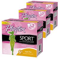 Playtex Sport Tampons, Super Plus Absorbency, Unscented - 36 Count (Pack of 3)