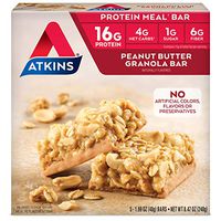 Atkins Protein-Rich Meal Bar, Peanut Butter Granola, 5 Count each pack, 8.4 Ounce (Pack of 1)