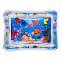 Baby Tummy Time Water Play Mat - Sensory Developmental Toys for 3 6 9 Months Newborn Boy Girl (Blue-Octopus, 6650)