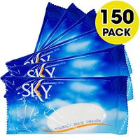 150 Pack Artiwa Sky Moist Towelettes Cotton Towel Wet Travel Wipe Individually Wrapped Disposable Scented Oshibori for Hands face Body Clean pre-moistened Wet Napkin