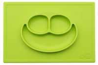 ezpz Happy Mat - One-Piece Silicone placemat + Plate (Lime)