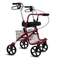 Old Man Shopping Cart, Trolley Folding Four-Wheel Portable Seated Walking Aid Crutches