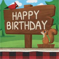 Lumberjack Happy Birthday Lunch Napkins (16 ct)