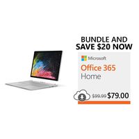 New Microsoft Surface Book 2 15" (Intel Core i5, 16GB RAM, 256GB) + Microsoft Office 365 Home with Auto-Renew