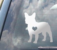 Heart My French Bulldog Macbook 5" Chrome Vinyl Sticker Decal Mac Apple Laptop iPad