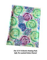 Heating Pad Replacement Cover, Fits 12 X 15 Electric Heating Pads Cotton Flannel (Tie Dye)