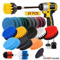 JUSONEY Drill Brush Scrub Pads 31 Piece Power Scrubber Cleaning Kit - All Purpose Cleaner Scrubbing Cordless Drill for Cleaning Pool Tile, Sinks, Bathtub, Brick, Ceramic, Marble, Auto, Boat