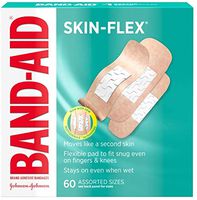 BAND-AID Brand Skin-Flex Adhesive Bandages for First Aid and Wound Care, Assorted Sizes, 60 ea (Pack of 2)