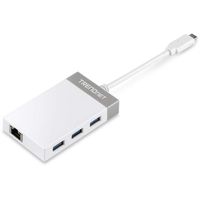 TRENDnet USB-C to Gigabit Adapter Hub, 12.7 cm (5") for Windows, Mac OS, MacBook and Surface Pro, TUC-ETGH3