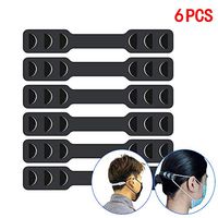 FCXJTU Mask Ear Hook Strap Buckle 3 Gears Adjustable Anti-Slip Ear Hook for Various Mask, Special for Relieving Long-time Wearing Ears' Pressure&Pain for Nurse,Dust-Workers, Food-Workers (6Pcs)