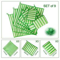 Kirkwood Kitchen Bamboo Fiber Cleaning Cloths Kitchen Towels and Dish Cloths Sponge Set, Pack of 9