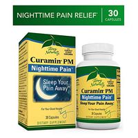 Terry Naturally Curamin PM - 30 Vegan Capsules - Non-Habit Forming Nighttime Pain Relief Supplement, Contains Curcumin & Melatonin - Non-GMO, Gluten-Free, Kosher - 15 Servings