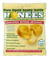 Honees Honey Lemon Cough Drops, 20 Drops Each (Pack of 3)