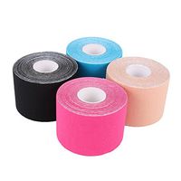 Kinesiology Elastic Tape,5cmx5m Waterproof Sports Athletic Tape for Knees Shoulders Muscle Elbow and More Support (Pack of 2) (Pink)