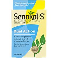 Senokot-S Natural Vegetable Laxative Ingredient Tablets, 10 Count