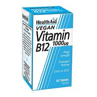Health Aid Vitamin B12 (Cyanocobalamin) 1000Ã‚Âµg - Prolonged Release 50 Tablets