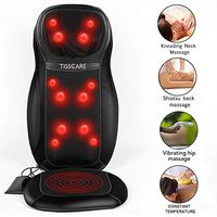 Back Massager for Chair, Shiatsu Neck & Back Massage Pad with Heat [Upgraded 12 Deep Kneading Nodes] for Relieve and Relax Muscle Pain Home Car Office Use