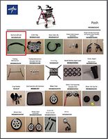 Rollator Backrest for Medline Model MDS86835SHE