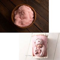 Newborn Fluff, Merino Wool Batting, Cloud, Basket Stuffer, Newborn Photo Prop (3.5 Ounce, Candy Pink)