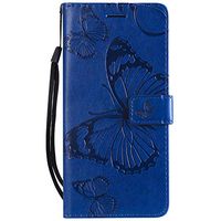 Samsung Galaxy A50 Case, Lomogo Leather Wallet Case with Kickstand Card Holder Shockproof Flip Case Cover for Samsung Galaxy A50 - LOKTU090020 Blue