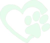 hBARSCI Heart & Paw Print Vinyl Decal - 5 Inches - for Cars, Trucks, Windows, Laptops, Tablets, Outdoor-Grade 6mil Thick Vinyl - Glow in The Dark